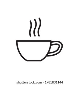 Coffe cup line icon vector design template