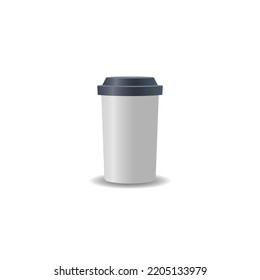 Coffe cup mockup 3d vector graphics