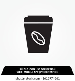 Coffe cup Sign icon illustration,vector drink sign symbol
