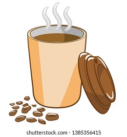 coffe cup vector cartoon clipart