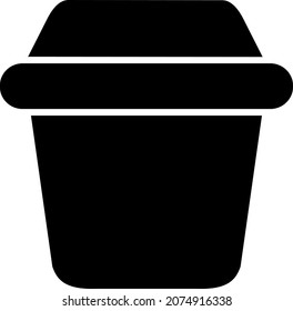 Icono de vector de taza de café relleno fondo blanco