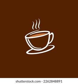 Kaffe, eine Tasse Kaffeetasse, Vektorgrafik, Illustration, KaffeemopLogo