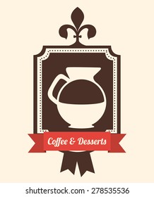 Coffe design over white background, vector illustration