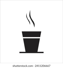 coffe glass vector icon line template