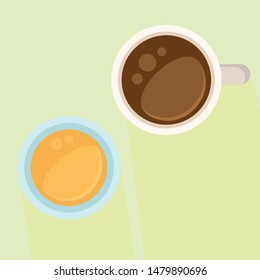 coffe and honey vector illustration