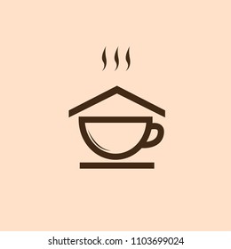 coffe house logo design template icon