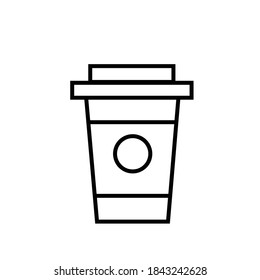 Icono de café sobre fondo blanco