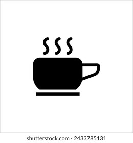 Coffe icon, suitable for design element with simple solid  icon style has EPS file
