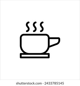 Coffe icon, suitable for design element with simple outline  icon style has EPS file
