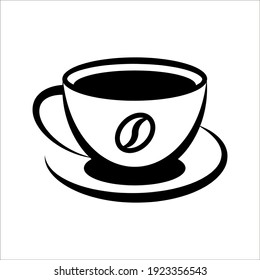 coffe icon vector illustration template on white background. color editable