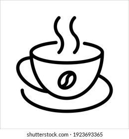 coffe icon vector illustration template on white background. color editable