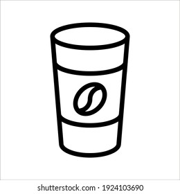 coffe icon vector illustration template on white background. color editable