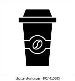 coffe icon vector illustration template on white background. color editable