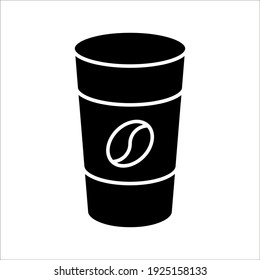 coffe icon vector illustration template on white background. color editable