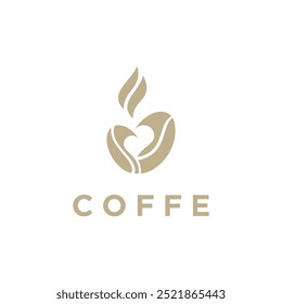 Coffe icon vector logo design with creative concept Premium Vector