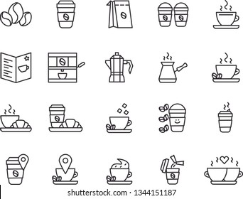 Coffe Icons  for coffeeshop. Coffee and Tea cup icons set