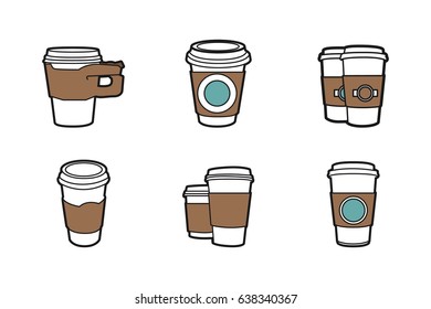 Coffe Icons Vector Graphic