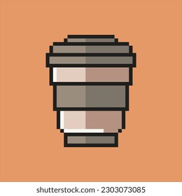coffe jar icon pixel design illustration 