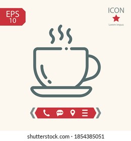 Coffe line icon, outline vector illustration.