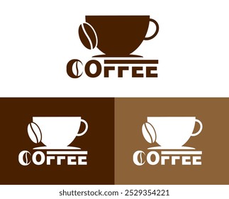 coffe logo design, Coffee word design, Coffee cup design with word coffee, coffe cup icon design with coffe word