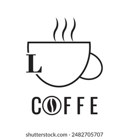 COFFE LOGO DESIGN WITH L LATER 