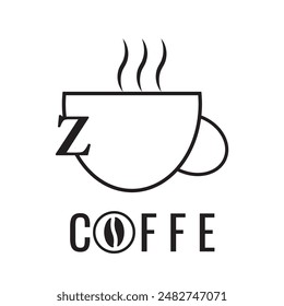 COFFE LOGO DESIGN WITH Z LATER 