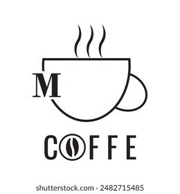 COFFE LOGO DESIGTN WITH LATER M