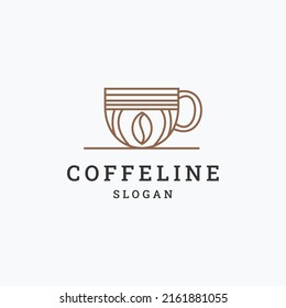 Coffe logo icon flat design template 