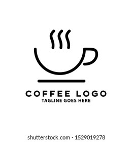COFFE LOGO TEMPLATE. COFFE SHOP LOGO DESIGN VECTOR ILLUSTRATION.