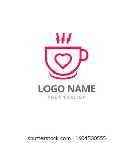 Coffe Love Simple Logo Design