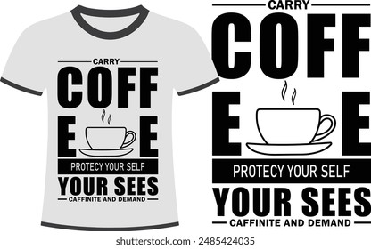 COFFE LOVER TYPOGRAPHY T SHIRT DESIGN