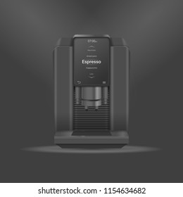 Coffe machine black simple