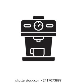 Coffe machine icon, espresso coffe machine, isolated on white background. vector illustration