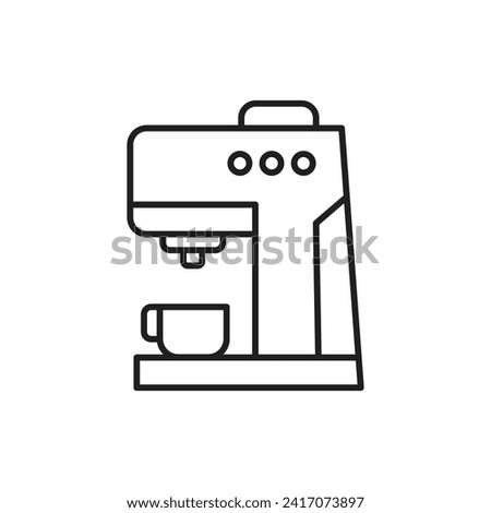 Coffe machine icon, espresso coffe machine, isolated on white background. vector illustration