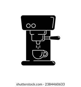 Coffe maker machine icon design. isolated on white background. vector illustration
