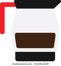 Coffe Maker Machine Icon Vector Flat Illustration