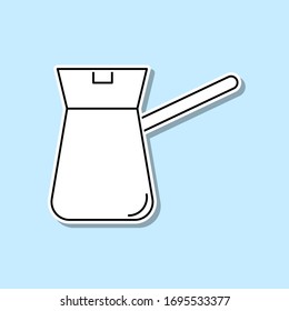 Icono de emoticono de creador de café. Línea delgada simple, contorno vectorial de iconos de cocina para ui y ux, sitio web o aplicación móvil