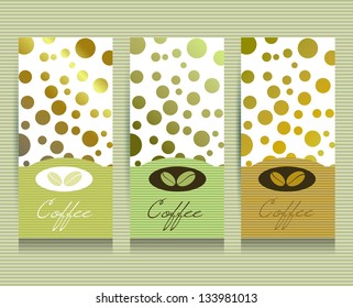 Coffe menu card. Vector.