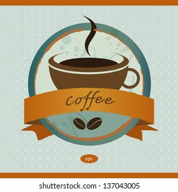 Coffe menu card. Vintage vector.
