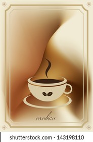 Coffe menu card. Vintage vector.