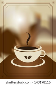 Coffe menu card. Vintage vector.