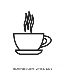 coffe mug vector icon line template