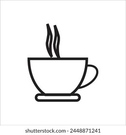 coffe mug vector icon line template