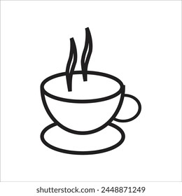 coffe mug vector icon line template