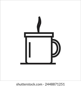 coffe mug vector icon line template