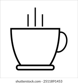coffe mug vector icon line template