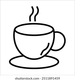coffe mug vector icon line template