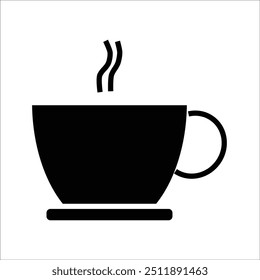 Kaffeetasse, Vektorsymbol, Zeilenvorlage