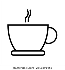coffe mug vector icon line template