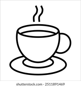 coffe mug vector icon line template